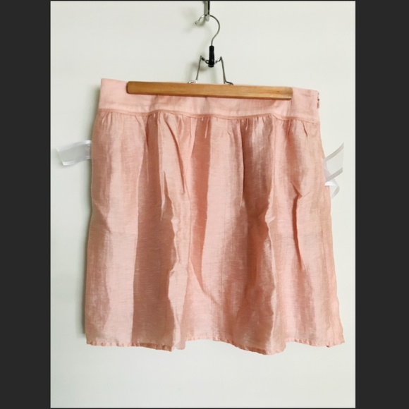 Loft peach pink short A-line mini skirt size 8 - Picture 3 of 7